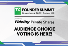 A graphic advertising Audience Choice for Founder Summit 2026