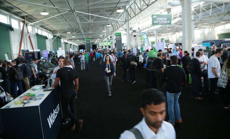 The Expo Hall at TechCrunch Disrupt 2017 in New York City.