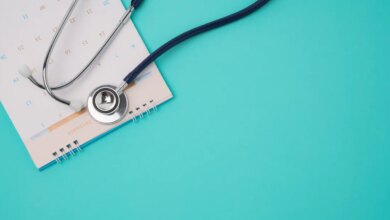 Stethoscope and a calendar. Doctor's appointment and service in the hospital.