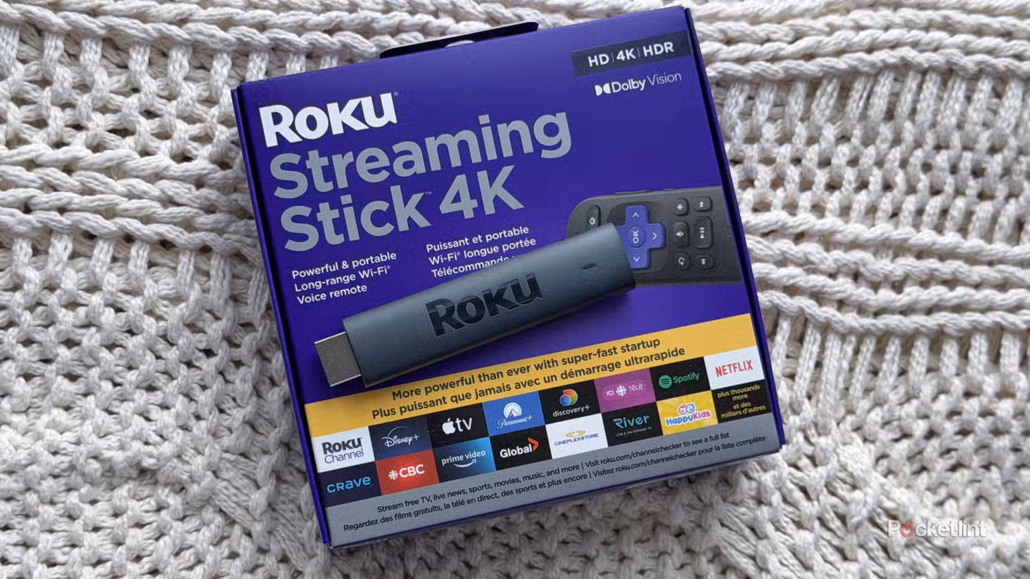 جعبه Roku Streaming Stick 4K.