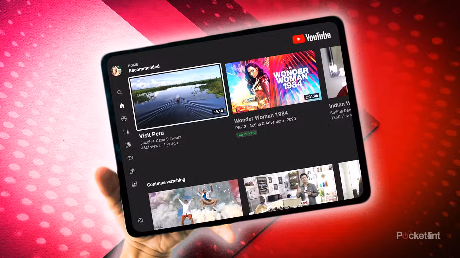 YouTube در iPad. 
